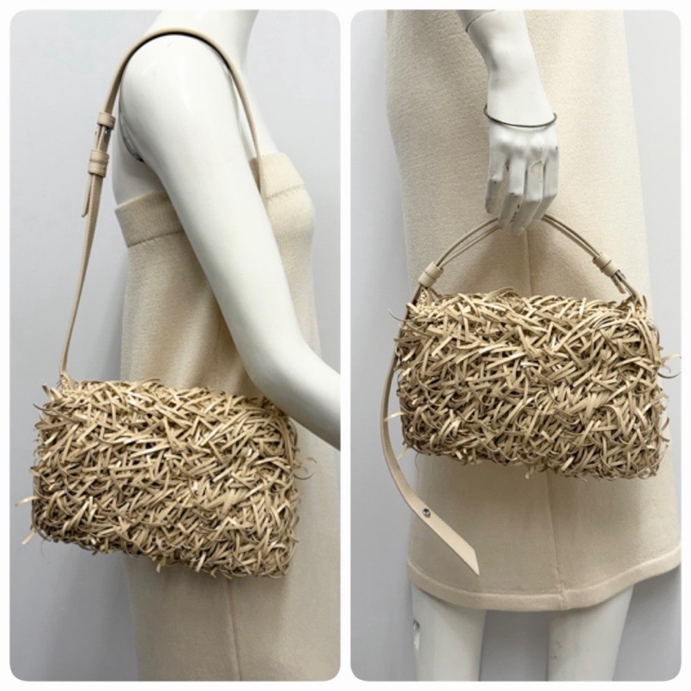Simon Miller Mini Puffin Vegan Leather Purse $375.00 Khaki Beige Sleeper Bag